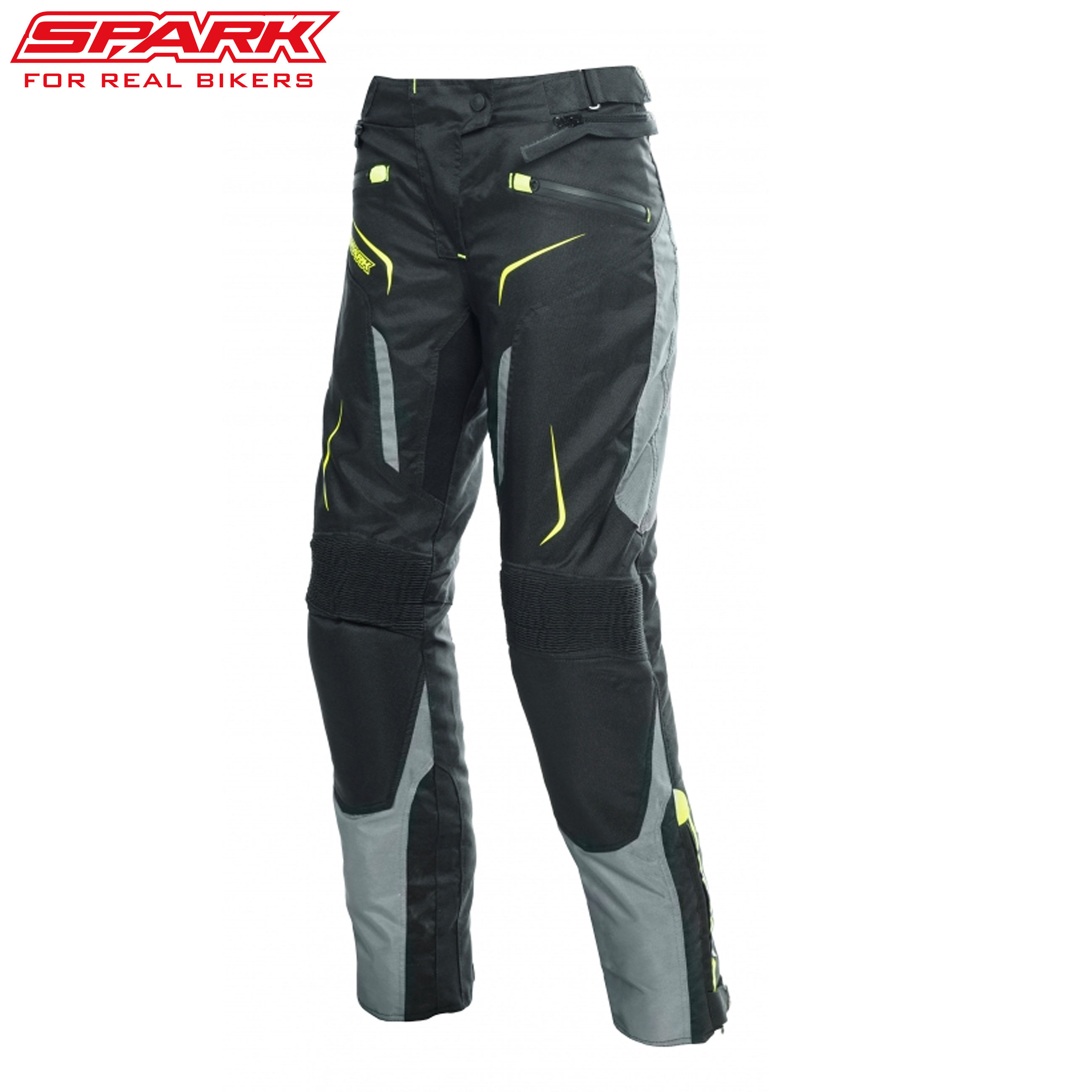 Women's textile motorcycle pants SPARK LADY PACER, fluo