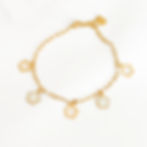 Bracelet breloques fleurs acier inoxydable doré
