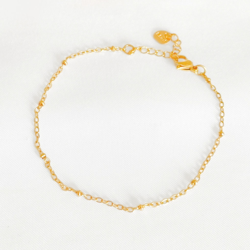 Bracelet délicat chaîne fine en acier inoxydable doré