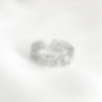 Bague réglable en acier inoxydable argenté