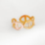 Bague ajustable en acier inoxydable doré et détails rose