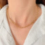 Collier chaîne épaisse en acier inoxydable doré