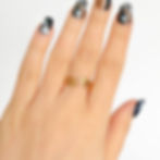 Bague feuilles, réglable, en acier inoxydable doré