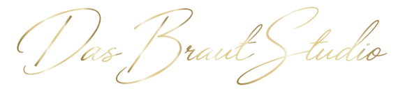 Das Braut Studio Logo in goldener Schreibschrift