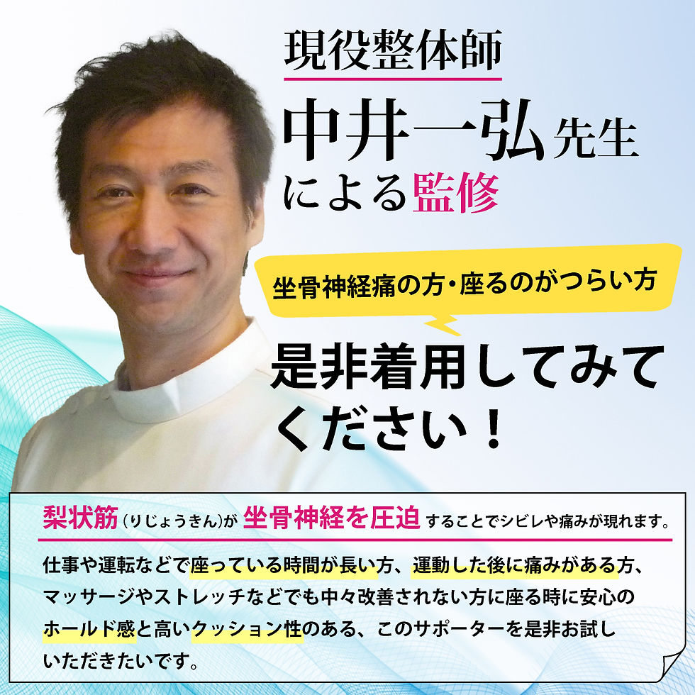 サムネイル： 坐骨（ざこつ）新ケアサポーター