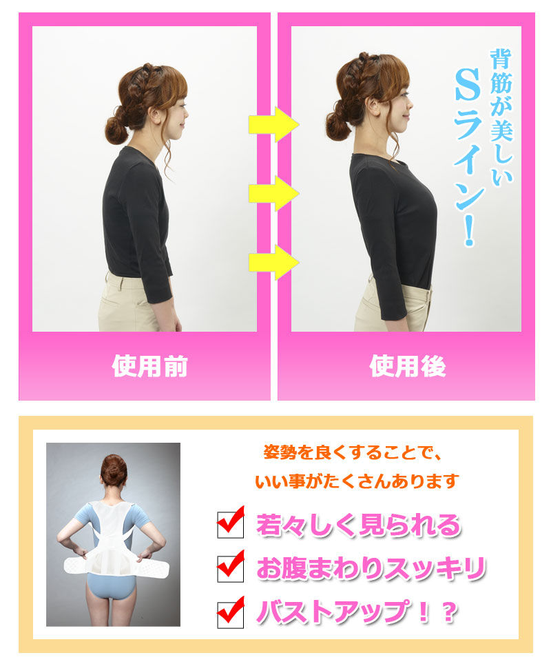 サムネイル： 骨盤グイッと背筋Ｓラインベルト