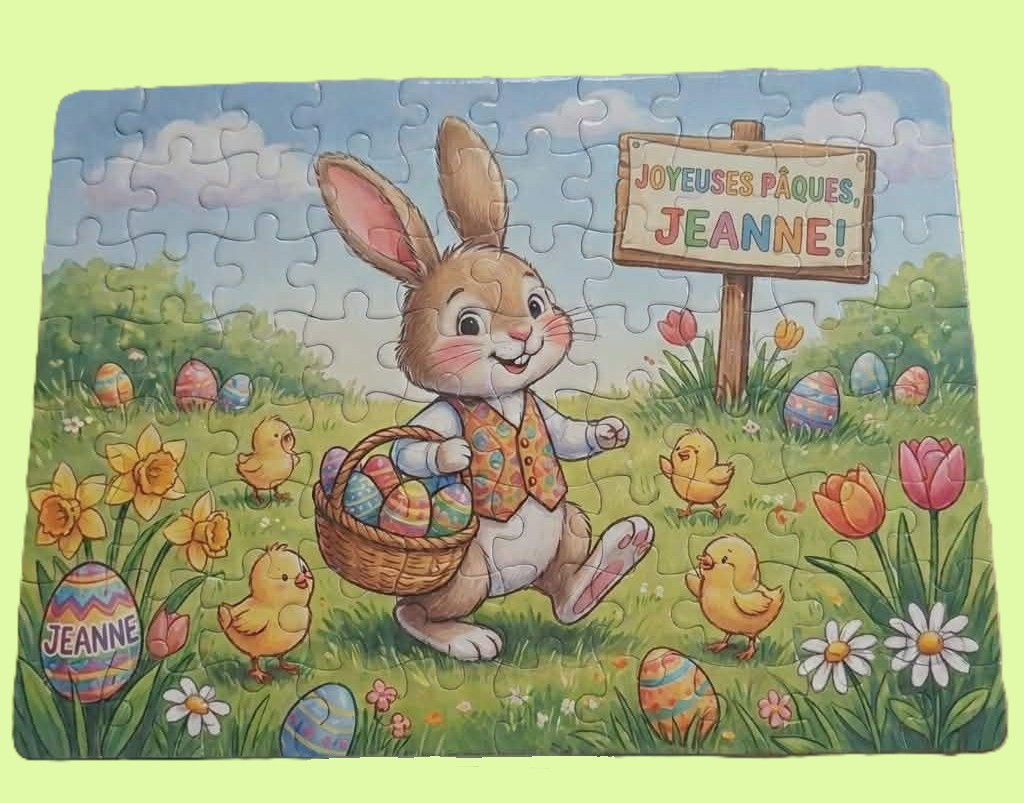 Puzzle Personnalisé 80pcs Paques