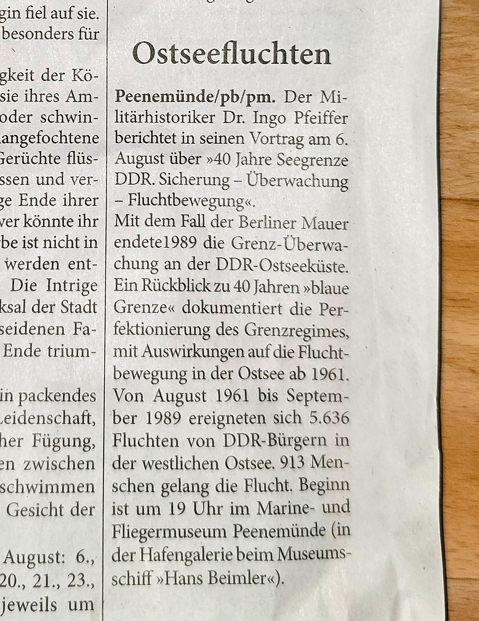 aus: PEENE BLITZ am SONNTAG, 03.08.2025, S. 5