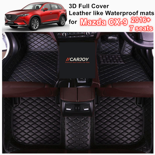 3D Moulded Waterproof Car Floor Mats for Mazda CX9 2016 2024 7 seats