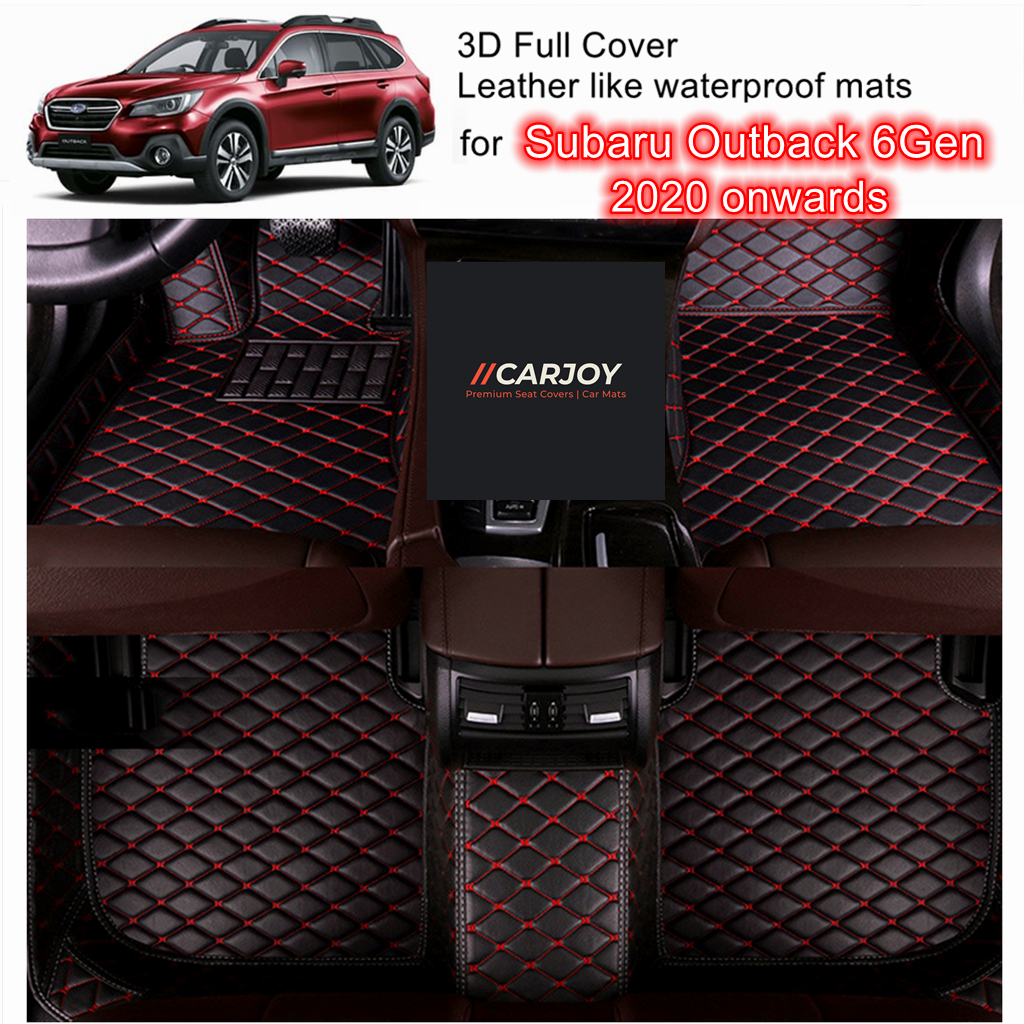 3D Customized Car floor mats Leather Full coverage for Subaru Outback 2020 plus
