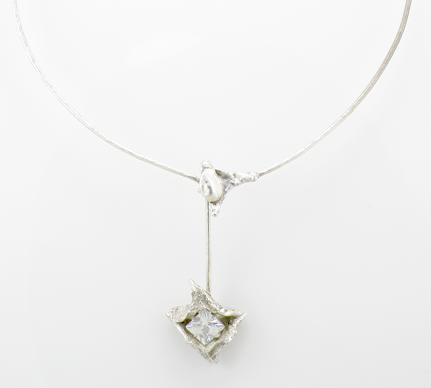 Beech Seed Pod & Quarts Stone Torc