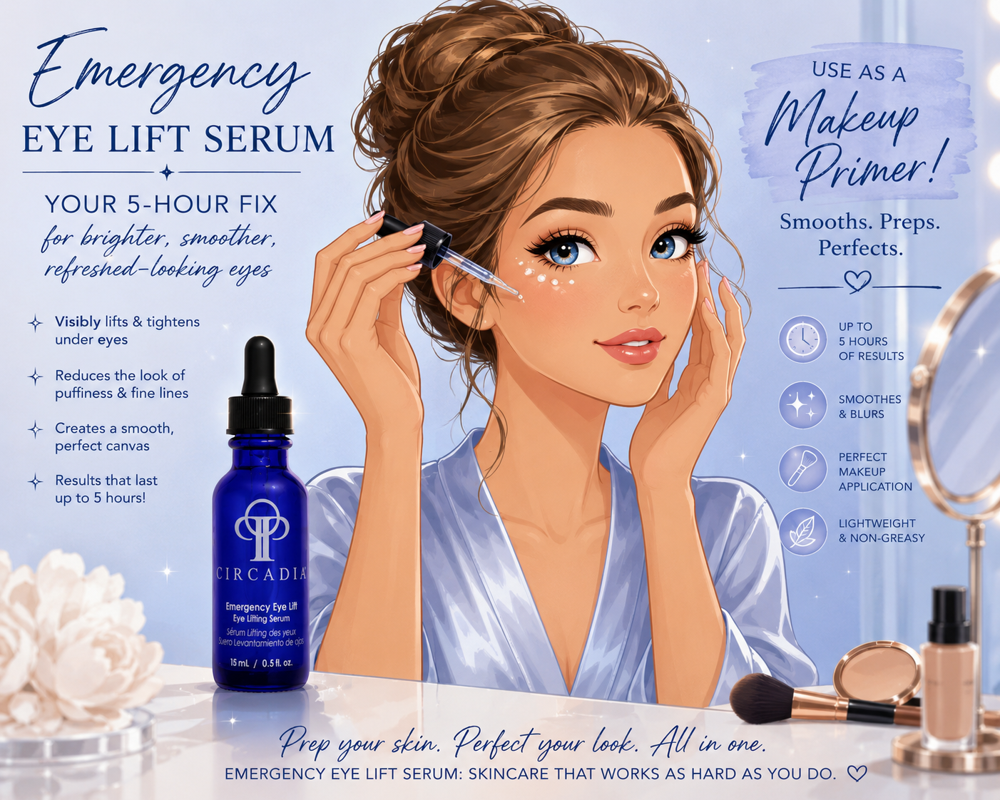 Aesthetic white skincare swatches arranged on a clean background