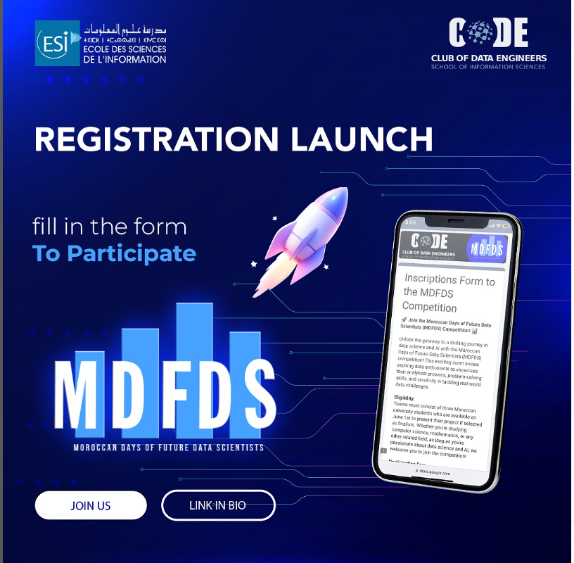 Participez à MDFDS : la Compétition des Futurs Data Scientists au Maroc!