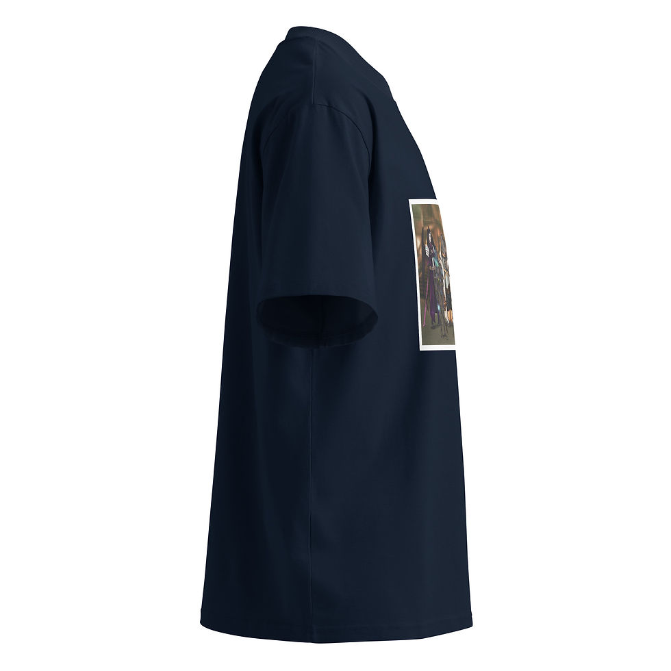 Thumbnail: Unisex organic oversized high neck t-shirt
