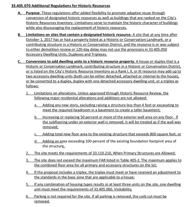 The Residential Infill Project's Special Rules For Historic Districts