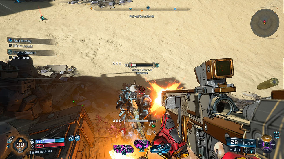 You can now apply bullets directly to the top of the cranium.