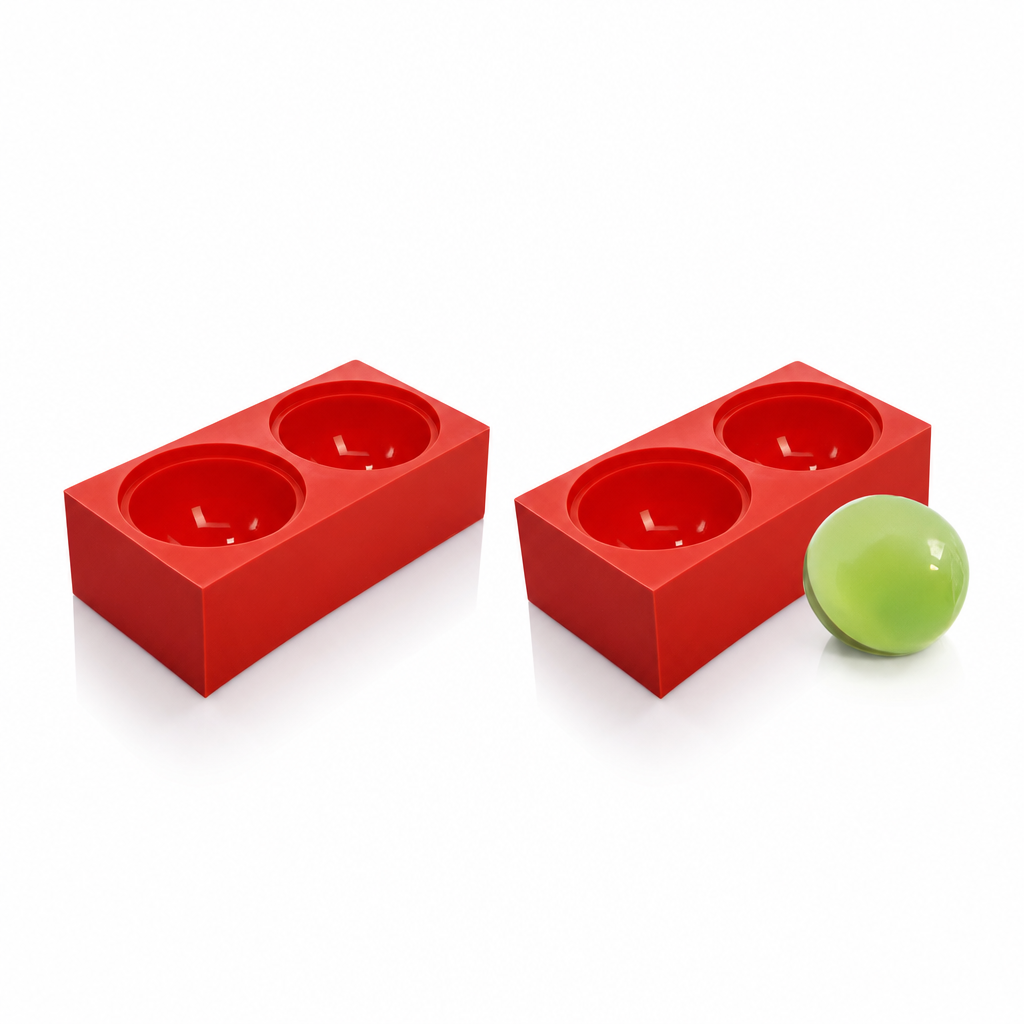2 SPHERES SILICONE SUGAR MOLD (6.5CM)