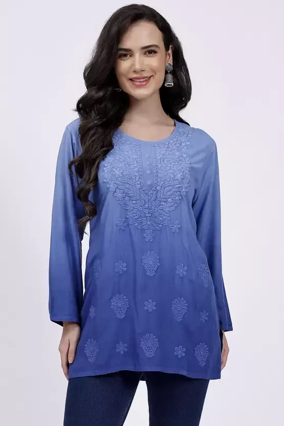 Cotton Rayon Trail Cut Kurta