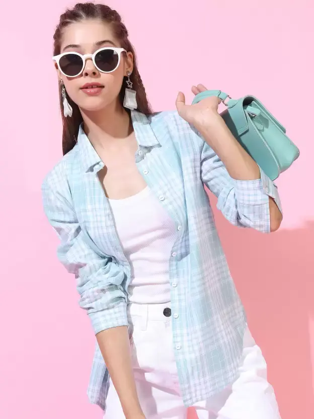 Cut Away Collar Casual Shirt