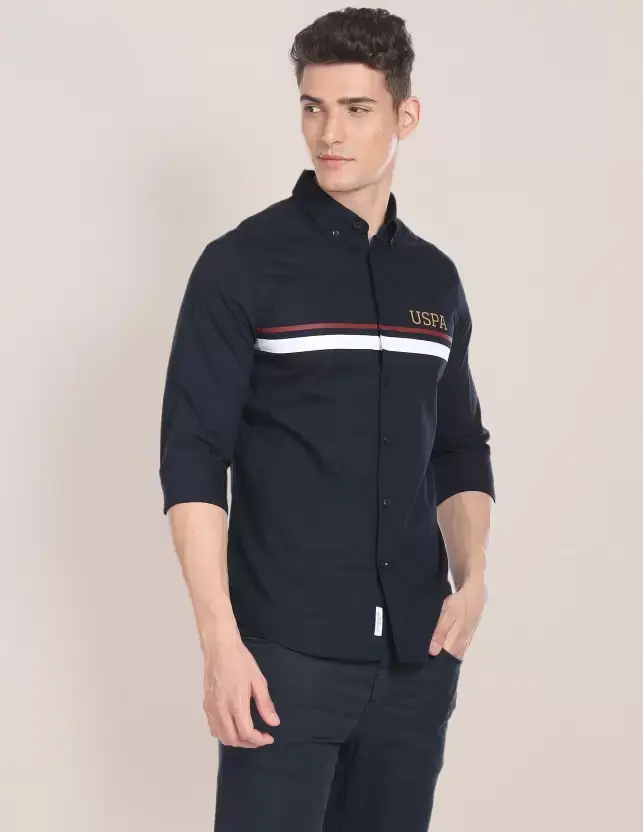 Spread Collar Casual Shirt