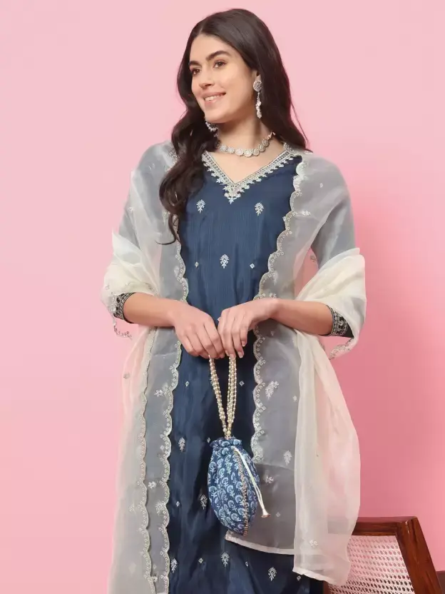 Pure Silk Saree Kurta Set