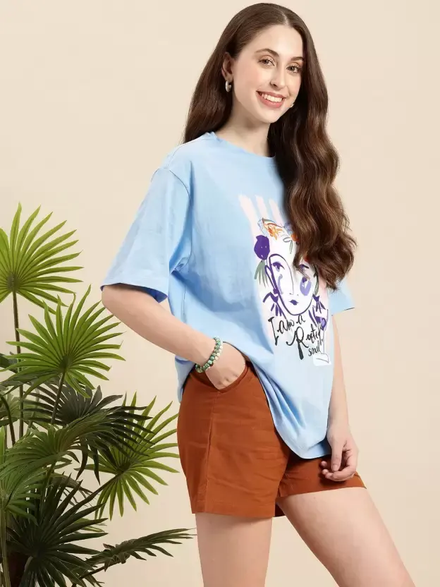 Pure Cotton Blue T-Shirt