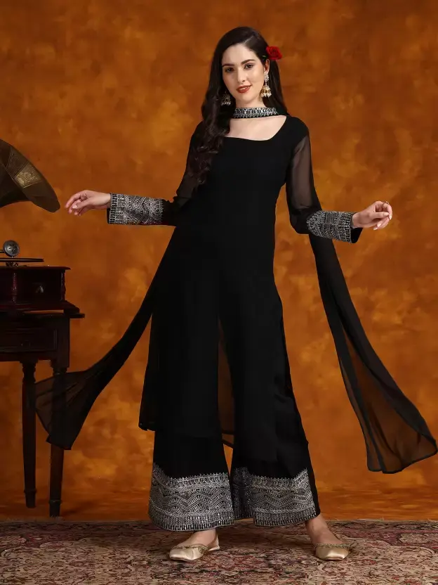 Kurta Palazzo Dupatta Set