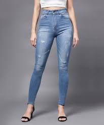 Miss Chase Women Skinny High Rise Blue Jeans