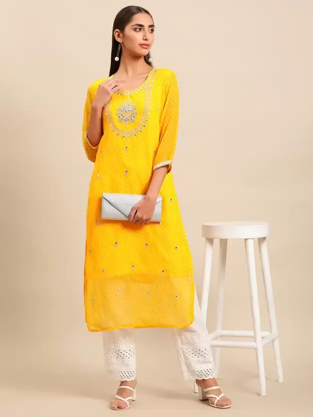 Thumbnail: Georgette Straight Kurta