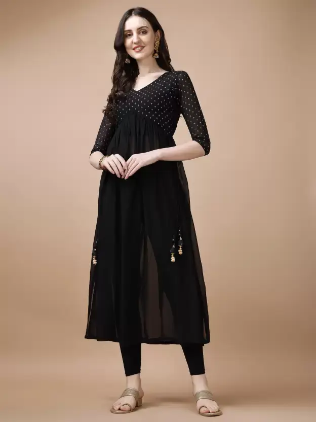 Thumbnail: Georgette Flared Kurta