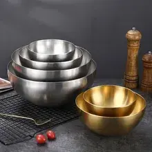 Thumbnail: Gold Stainless Steel Bowl Set of 3