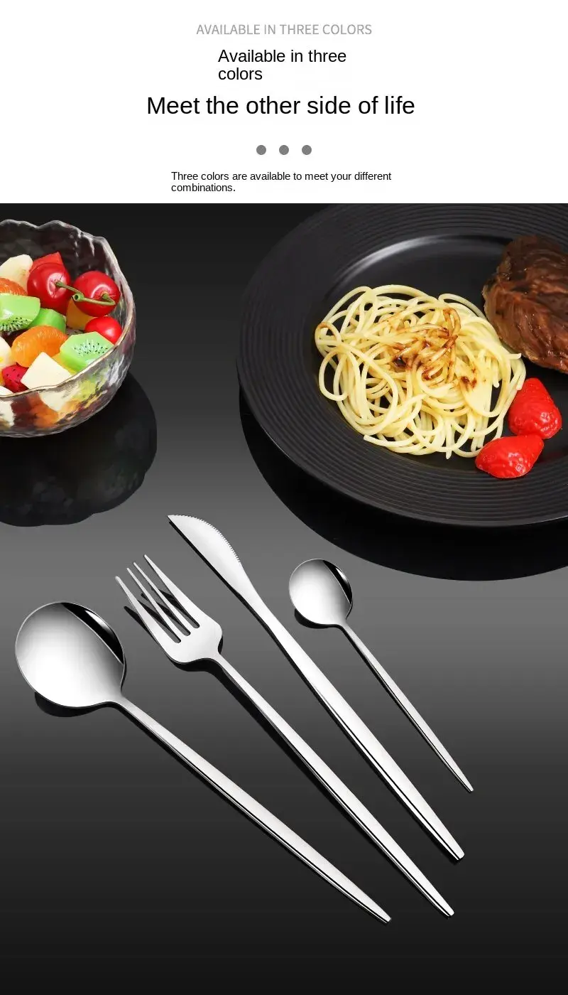 Thumbnail: Gold Stainless Steel Flatware Set