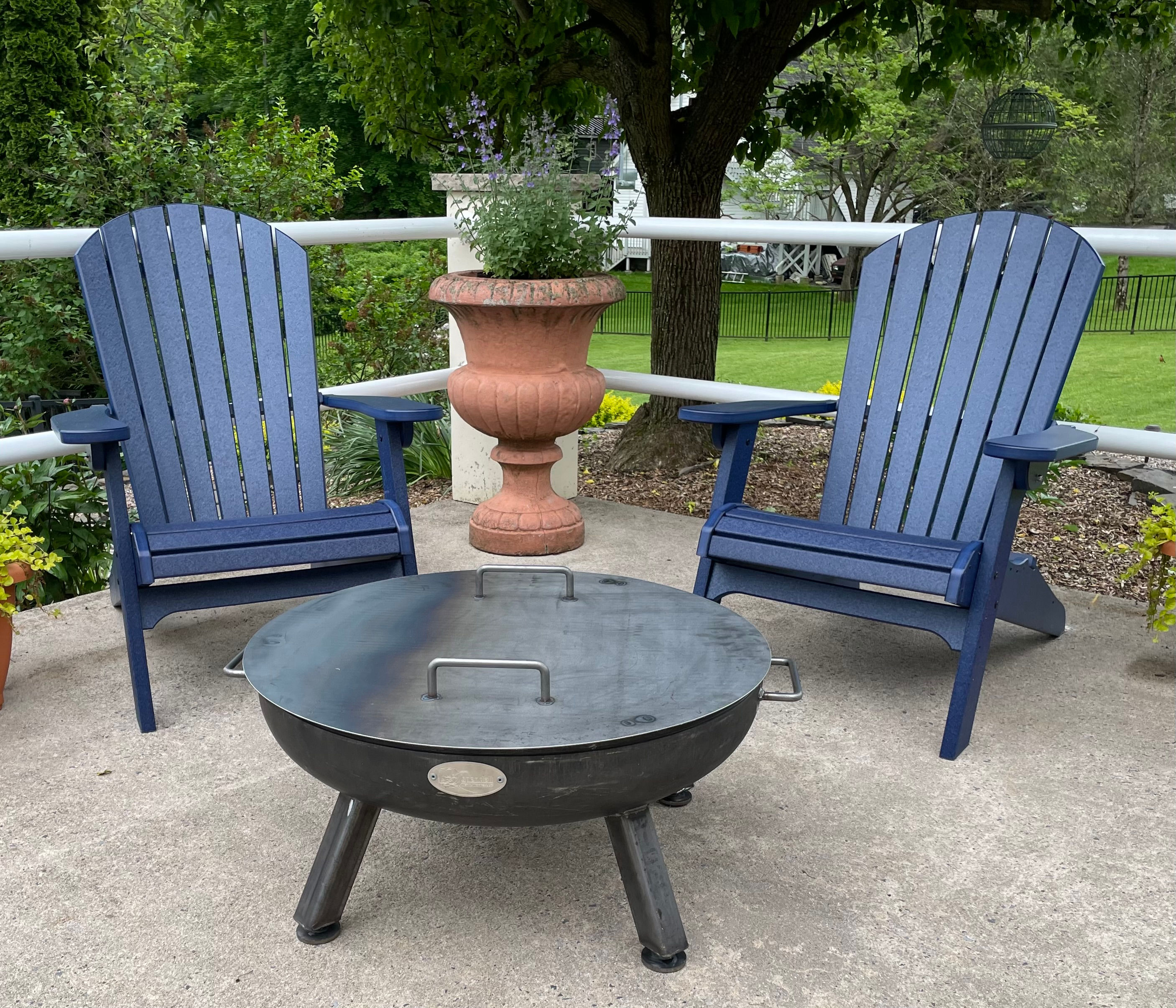 30" Fire Pit + Snuffer Lid Combo