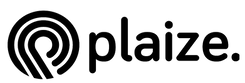 Logo von plaize mit Schriftzug plaize. Ein fingerabdruck der in der Mitte ein p andeutet.