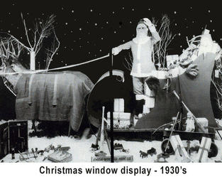 Emigh Hardware Christmas Window Display 1930