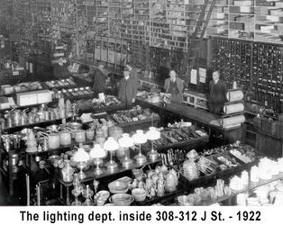 Emigh Hardware Lighting Department 1922