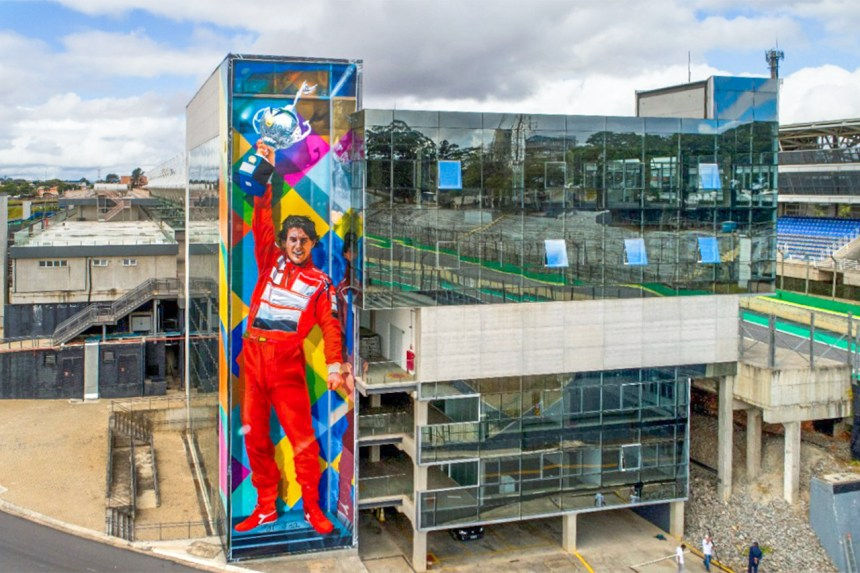 No aniversário de Interlagos, um mural em homenagem a Ayrton Senna | Exame