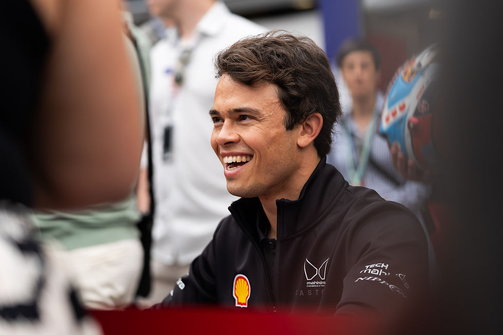 de Vries took his first podium for Mahindra | Credit: Ryan Fleming