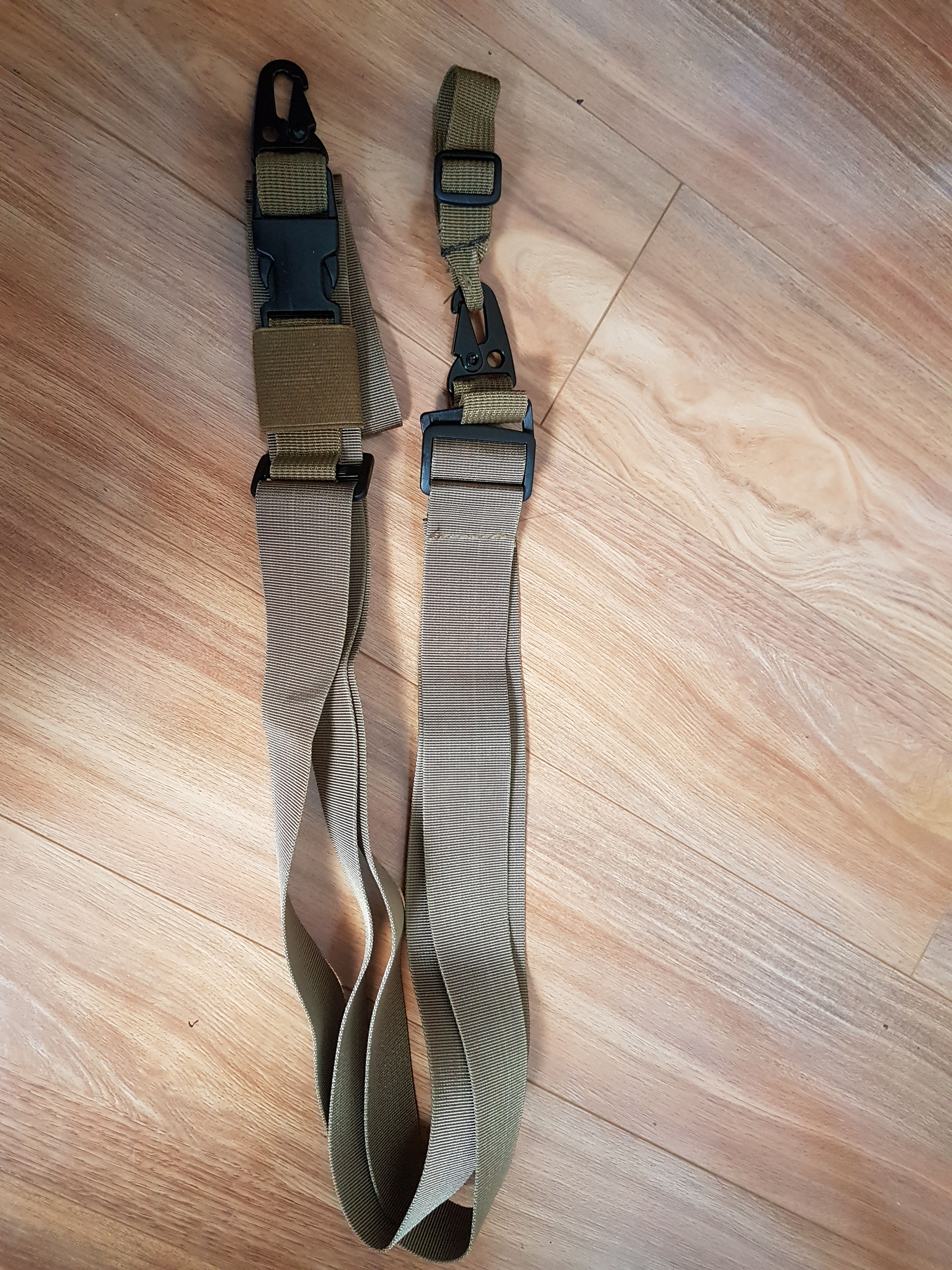Nylon Metal Adjustable Tactical Sling - TAN