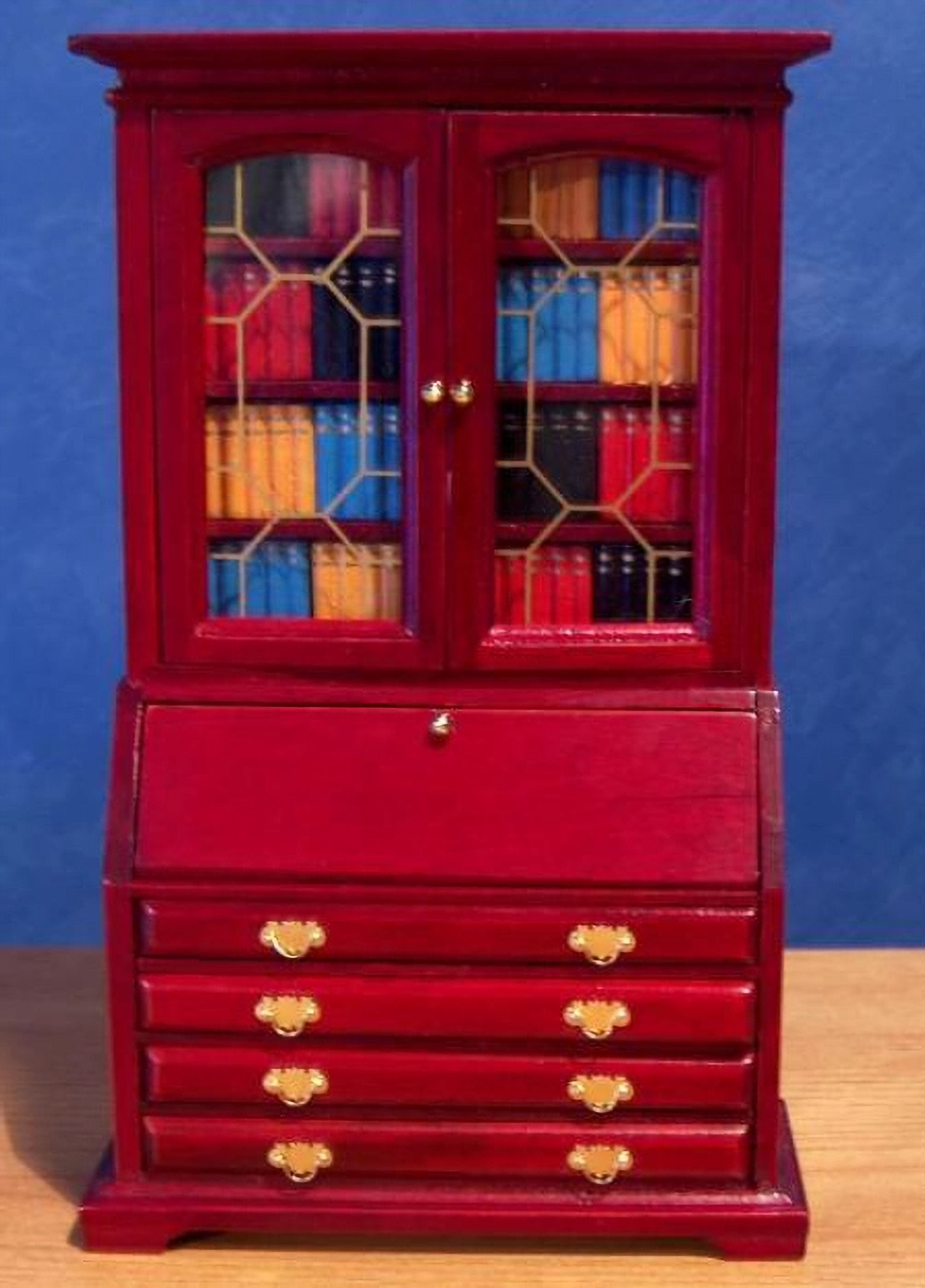 dolls house furniture escritoire Bookcase miniature cabinet