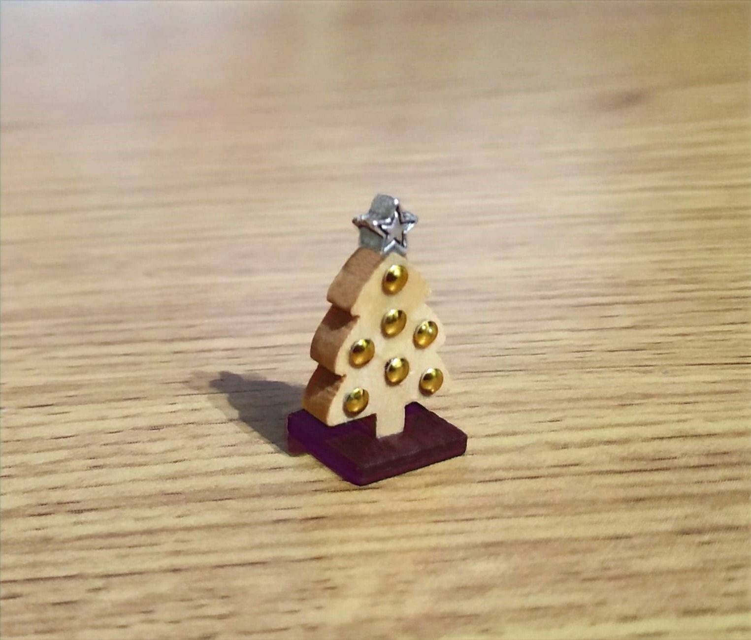 dolls house miniature handmade wooden tree