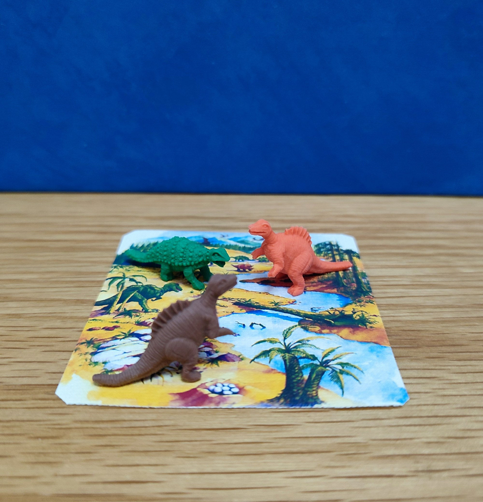 dolls house miniature Dinosaurs on playmat set