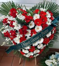 Cuore grande di stagione bianco e rosso
