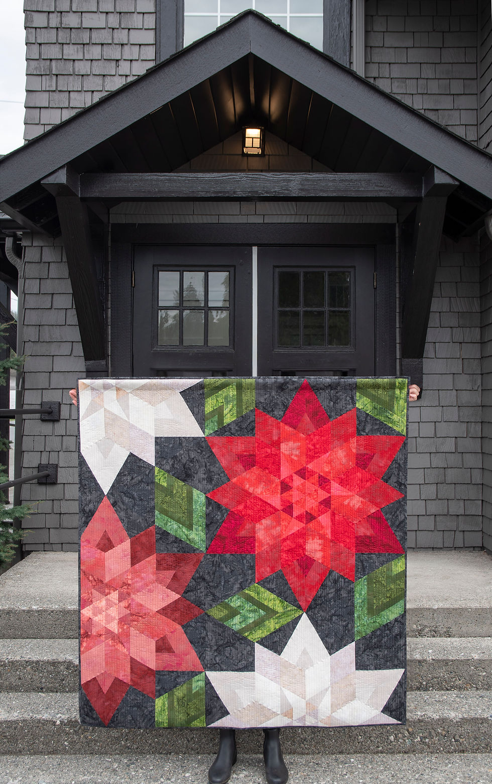Thumbnail: Crimson Christmas Fabric Kit: with or without pattern