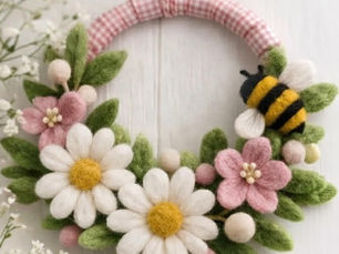 Create a Beautiful Spring Wreath with Our Wool in a Relaxing Workshop