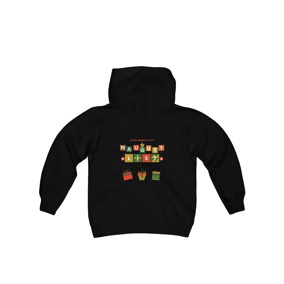 Thumbnail: Naughty list Youth Heavy Blend Hooded Sweatshirt