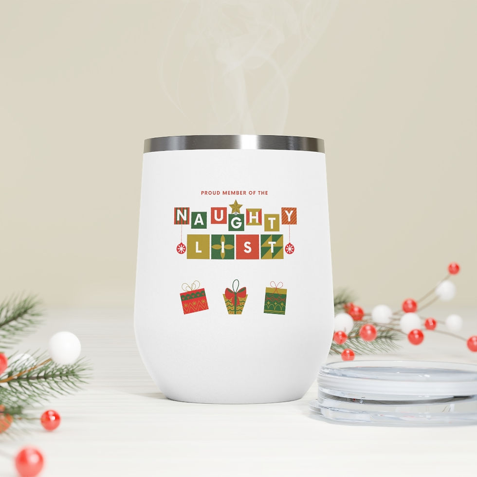 Thumbnail: Naughty List 12oz Insulated Wine Tumbler