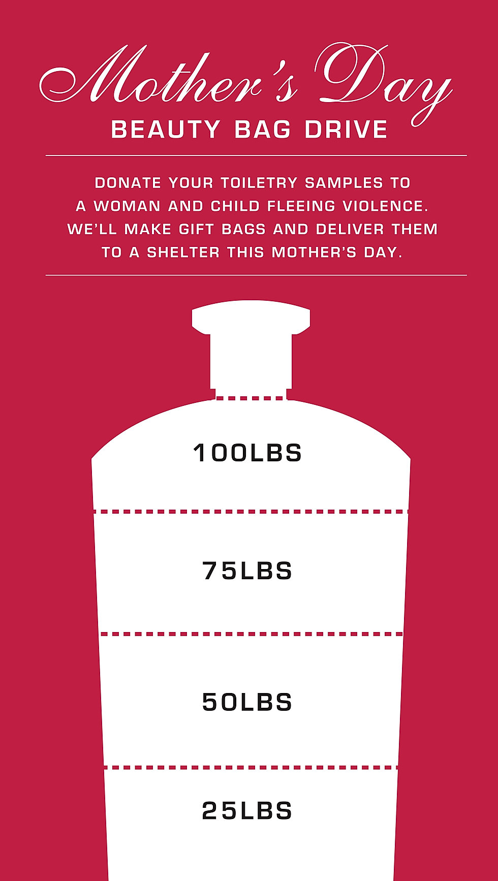 Donate to our annual Mother's Day Beauty Drive