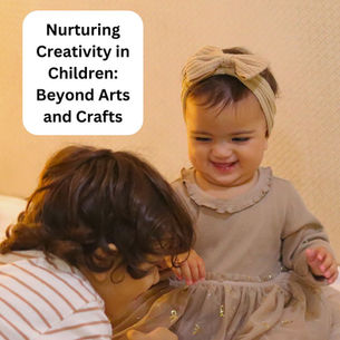 Nurturing Creativity in Children: Beyond Arts and Crafts. Two children smiling and playfully interacting.