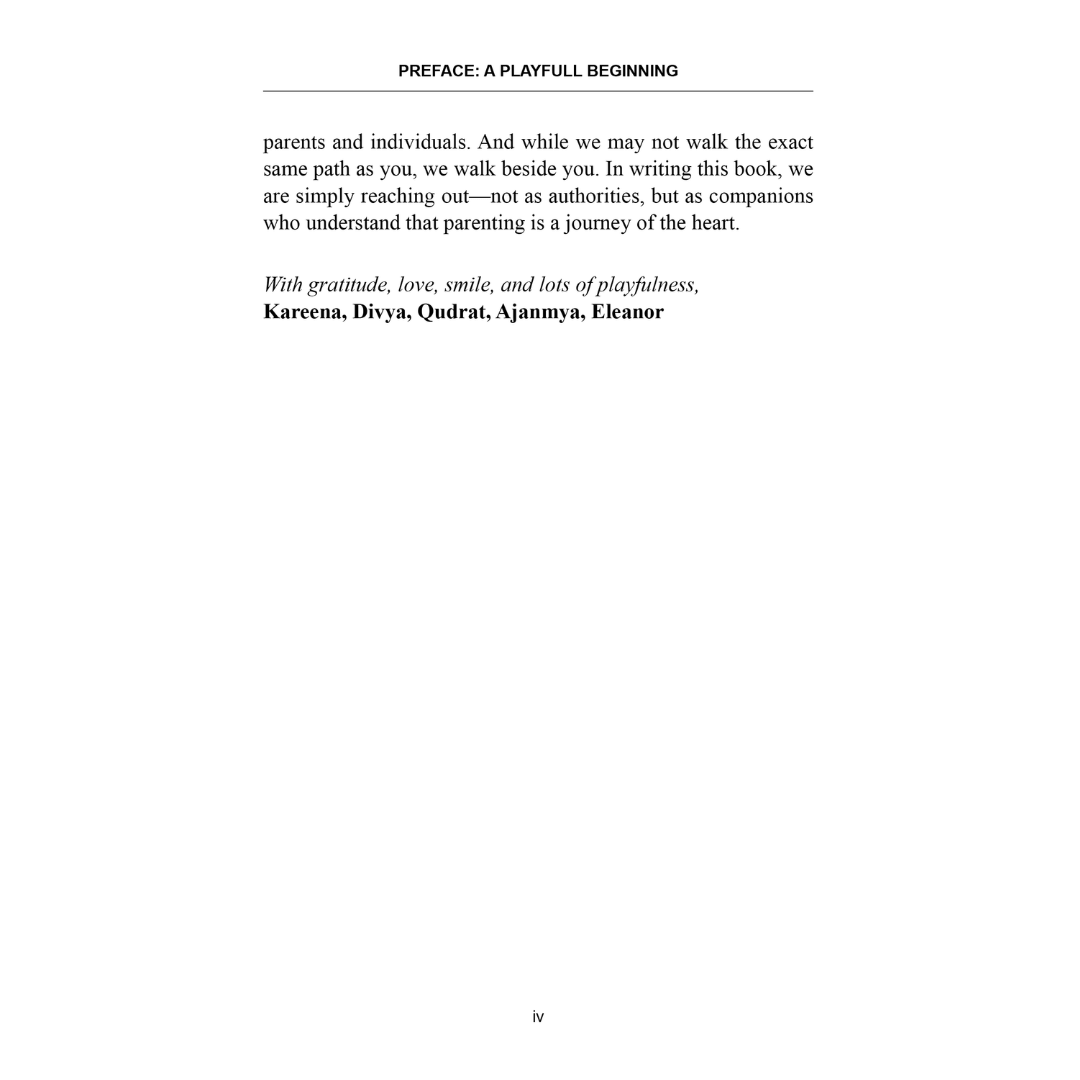 Fourth page of preface text from Parenting with a Smile book
